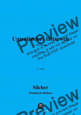 page one of Silcher-Unterländers Heimweh,for Voice(ad lib.) and Piano