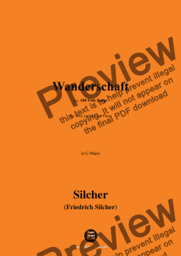 page one of Silcher-Wanderschaft,for Voice(ad lib.) and Piano