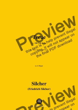 page one of Silcher-Treue,for Voice(ad lib.) and Piano