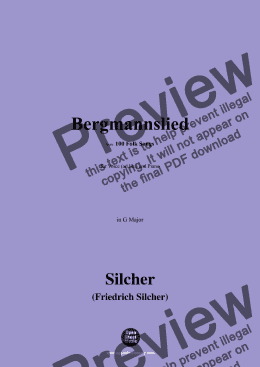 page one of Silcher-Bergmannslied,for Voice(ad lib.) and Piano