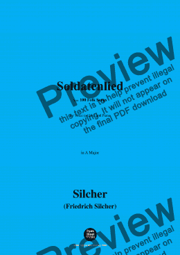 page one of Silcher-Soldatenlied,for Voice(ad lib.) and Piano