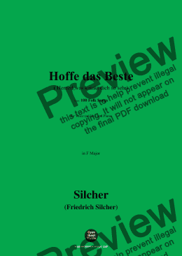 page one of Silcher-Hoffe das Beste,for Voice(ad lib.) and Piano