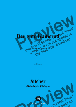 page one of Silcher-Der gute Kamerad,for Voice(ad lib.) and Piano