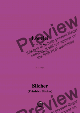 page one of Silcher-Lorelei,for Voice(ad lib.) and Piano