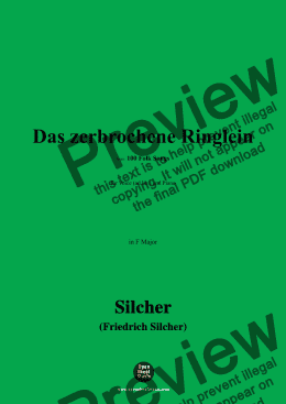 page one of Silcher-Das zerbrochene Ringlein,for Voice(ad lib.) and Piano