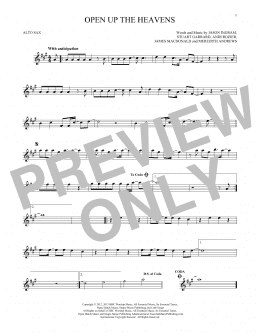 page one of Open Up The Heavens (Alto Sax Solo)