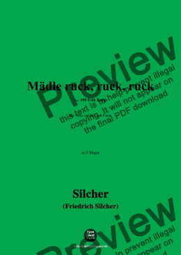 page one of Silcher-Mädle ruck,ruck,ruck,for Voice(ad lib.) and Piano