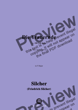 page one of Silcher-Die Trauernde,for Voice(ad lib.) and Piano