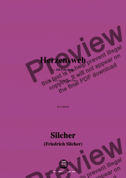 page one of Silcher-Herzensweh,for Voice(ad lib.) and Piano