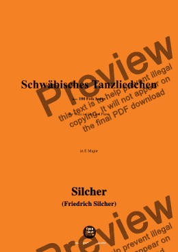 page one of Silcher-Schwäbisches Tanzliedchen,for Voice(ad lib.) and Piano