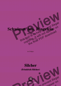 page one of Silcher-Schwimm' hin,Ringelein,for Voice(ad lib.) and Piano