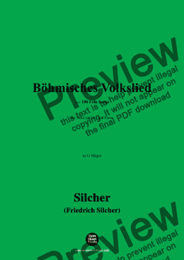 page one of Silcher-Böhmisches Volkslied,for Voice(ad lib.) and Piano