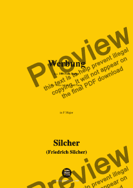 page one of Silcher-Werbung,for Voice(ad lib.) and Piano