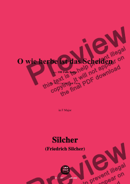 page one of Silcher-O wie herbe ist das Scheiden,for Voice(ad lib.) and Piano