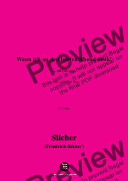 page one of Silcher-Wenn ich an den letzten Abend denk',for Voice(ad lib.) and Piano