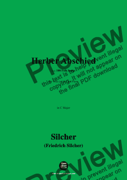 page one of Silcher-Herber Abschied,for Voice(ad lib.) and Piano