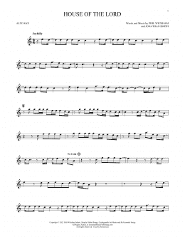 page one of House Of The Lord (Alto Sax Solo)