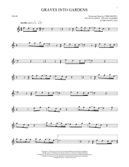 page one of Graves Into Gardens (Violin Solo)