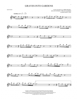 page one of Graves Into Gardens (Alto Sax Solo)