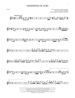 page one of Goodness Of God (Flute Solo)