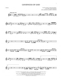 page one of Goodness Of God (Violin Solo)