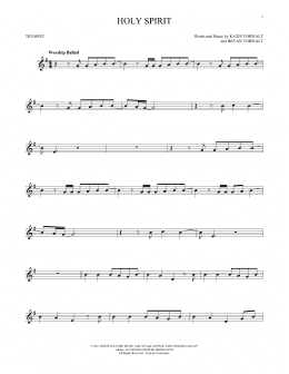 page one of Holy Spirit (Trumpet Solo)