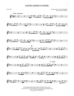 page one of Good Good Father (Alto Sax Solo)