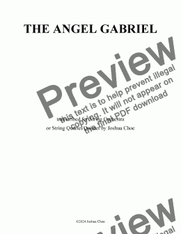 page one of The Angel Gabriel from Heaven Came