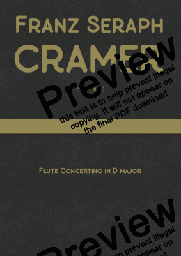 page one of Cramer - Flute Concertino in D major