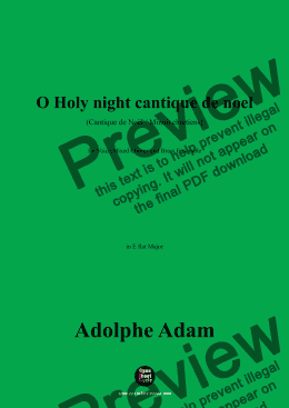 page one of Adolphe Adam-O Holy night cantique de noel,for Voice,Mixed Chorus and Brass Ensemble