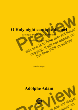 page one of Adolphe Adam-O Holy night cantique de noel,for Voice,Mixed Chorus and Piano