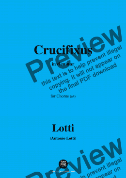 page one of Lotti-Crucifixus,in d minor,for Chorus(a4)