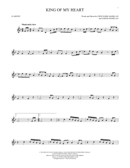 page one of King Of My Heart (Clarinet Solo)