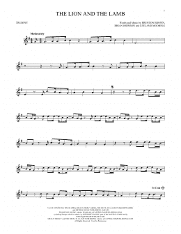 page one of The Lion And The Lamb (Trumpet Solo)