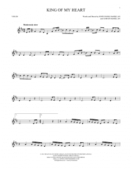 page one of King Of My Heart (Violin Solo)