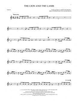 page one of The Lion And The Lamb (Violin Solo)