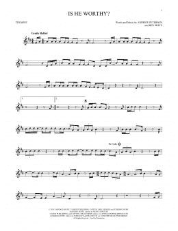 page one of Is He Worthy? (Trumpet Solo)