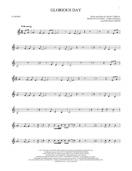 page one of Glorious Day (Clarinet Solo)