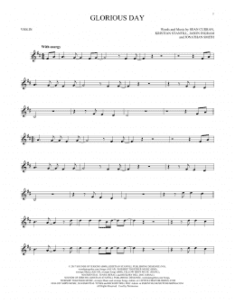 page one of Glorious Day (Violin Solo)