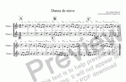 page one of Danza de nieve