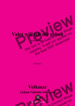 page one of olkmar-Valet will ich dir geben,in D flat Major,for Piano