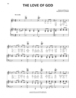 page one of The Love Of God (Piano, Vocal & Guitar Chords (Right-Hand Melody))