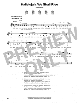 page one of Hallelujah, We Shall Rise (Easy Guitar)