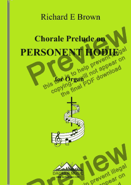 page one of Chorale Prelude on Personent Hodie