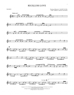 page one of Reckless Love (Trumpet Solo)
