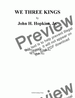 page one of We Three Kings