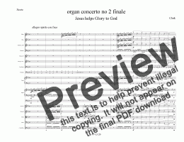 page one of organ concerto no 2 finale