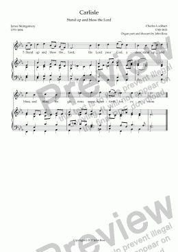 page one of Carlisle (Stand up and bless the Lord) - Reharmonization with descant