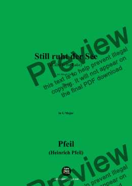 page one of Pfeil-Still ruht der See,for Mixed Chorus