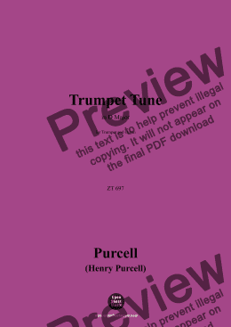 page one of H. Purcell-Trumpet Tune,in D Major,ZT 697,for Trumpet and Organ